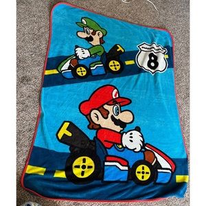 Mario Kart Fleece Throw Plush Blanket 57” x 43”